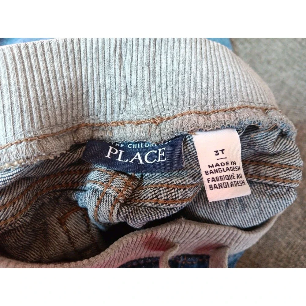 Children's Place 3T Blue Jeans Straight Leg Comfort Waistband Drawstring